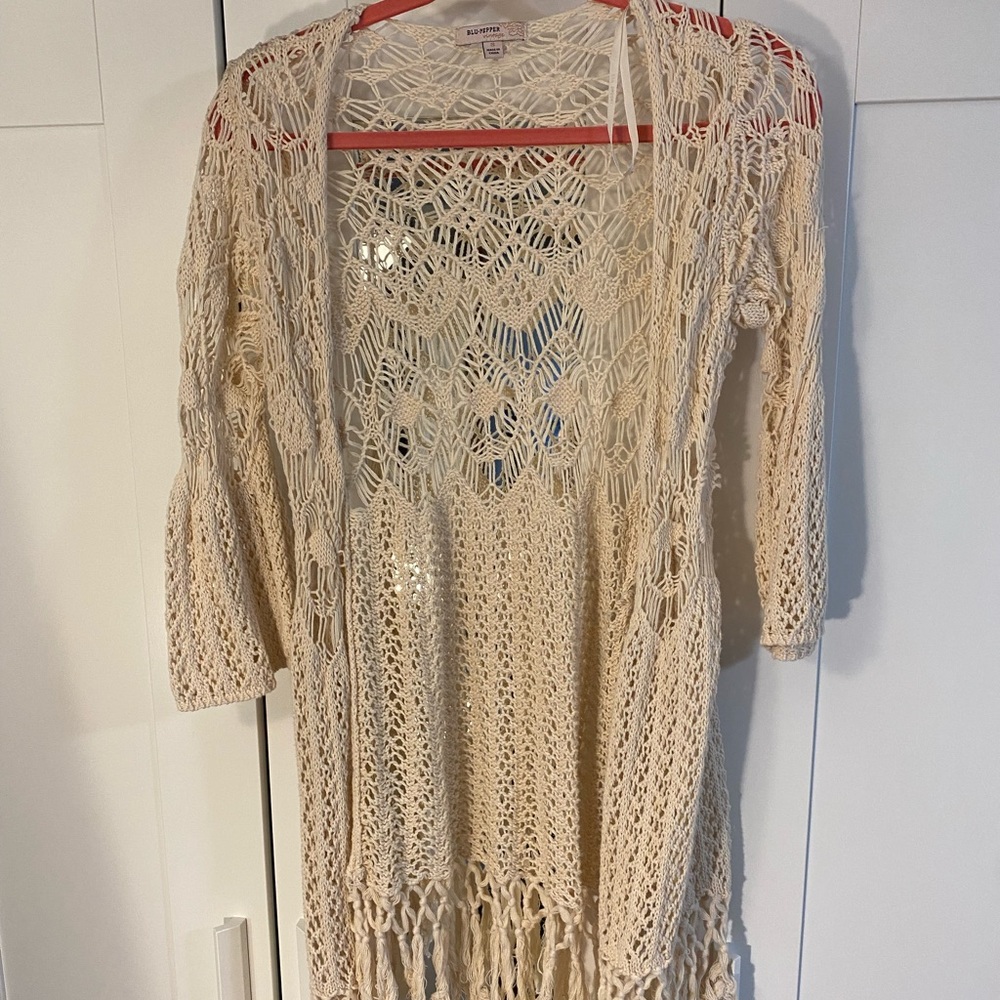 Crochet style sweater/ cover up